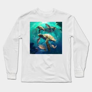Sea Turtle Playtime Long Sleeve T-Shirt